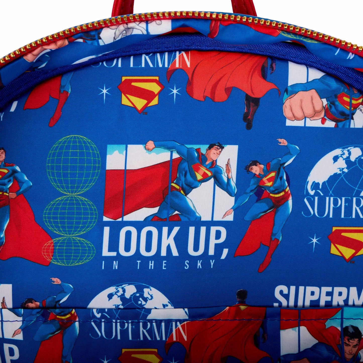 Loungefly Superman Light Up Glow Full-Size Backpack