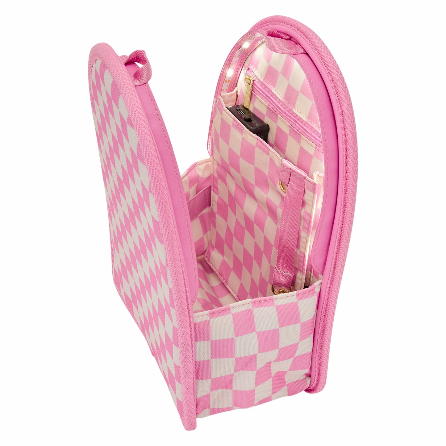 Loungefly Loungefly Pink Checkered Light-Up Mini Backpack Bag Organizer Insert