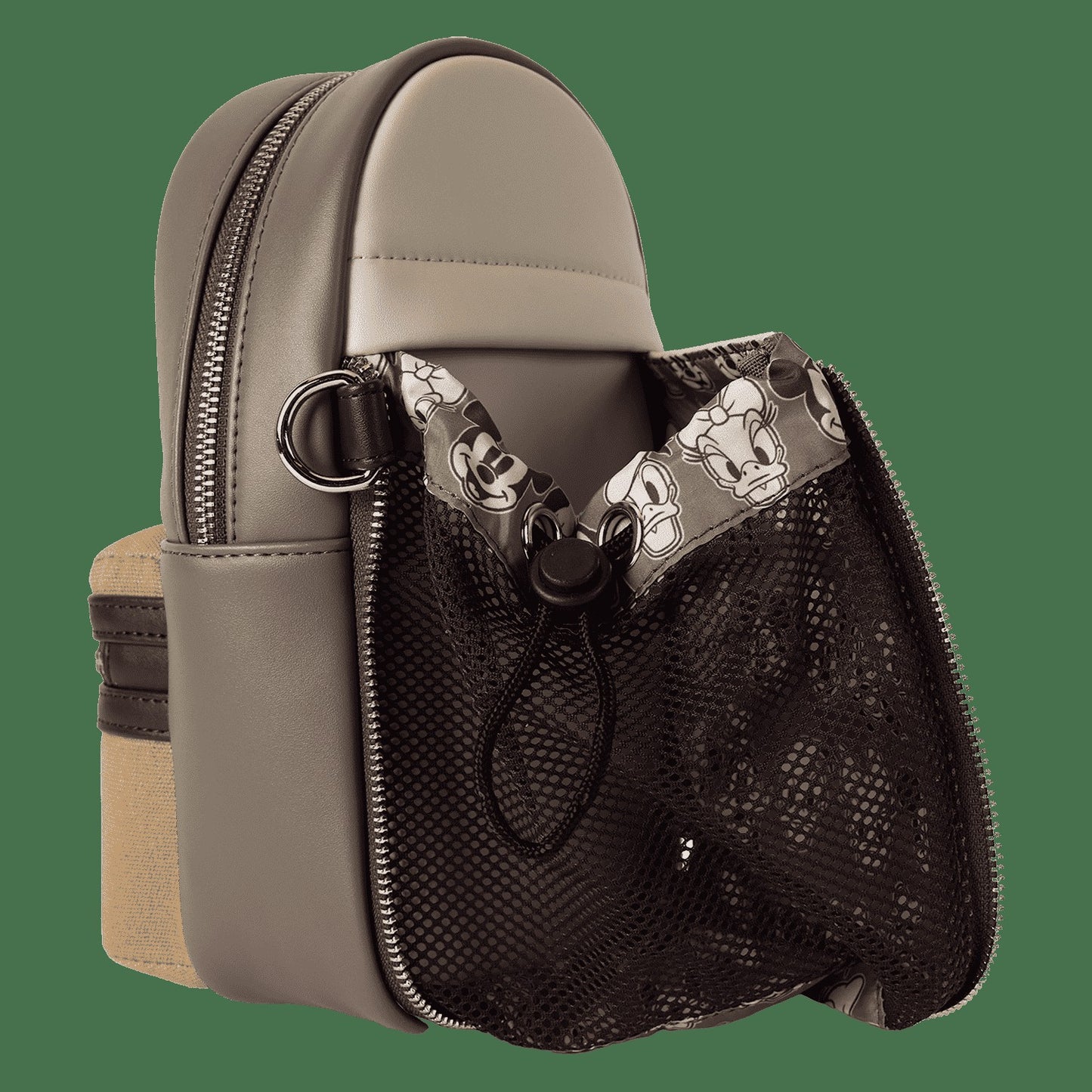Loungefly Mickey & Friends Canvas Drink Holder Crossbody Bag