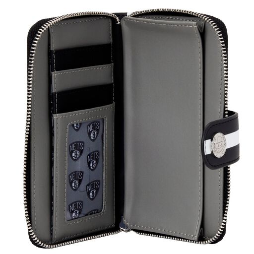 Loungefly NBA Brooklyn Nets Logo Zip Around Wallet