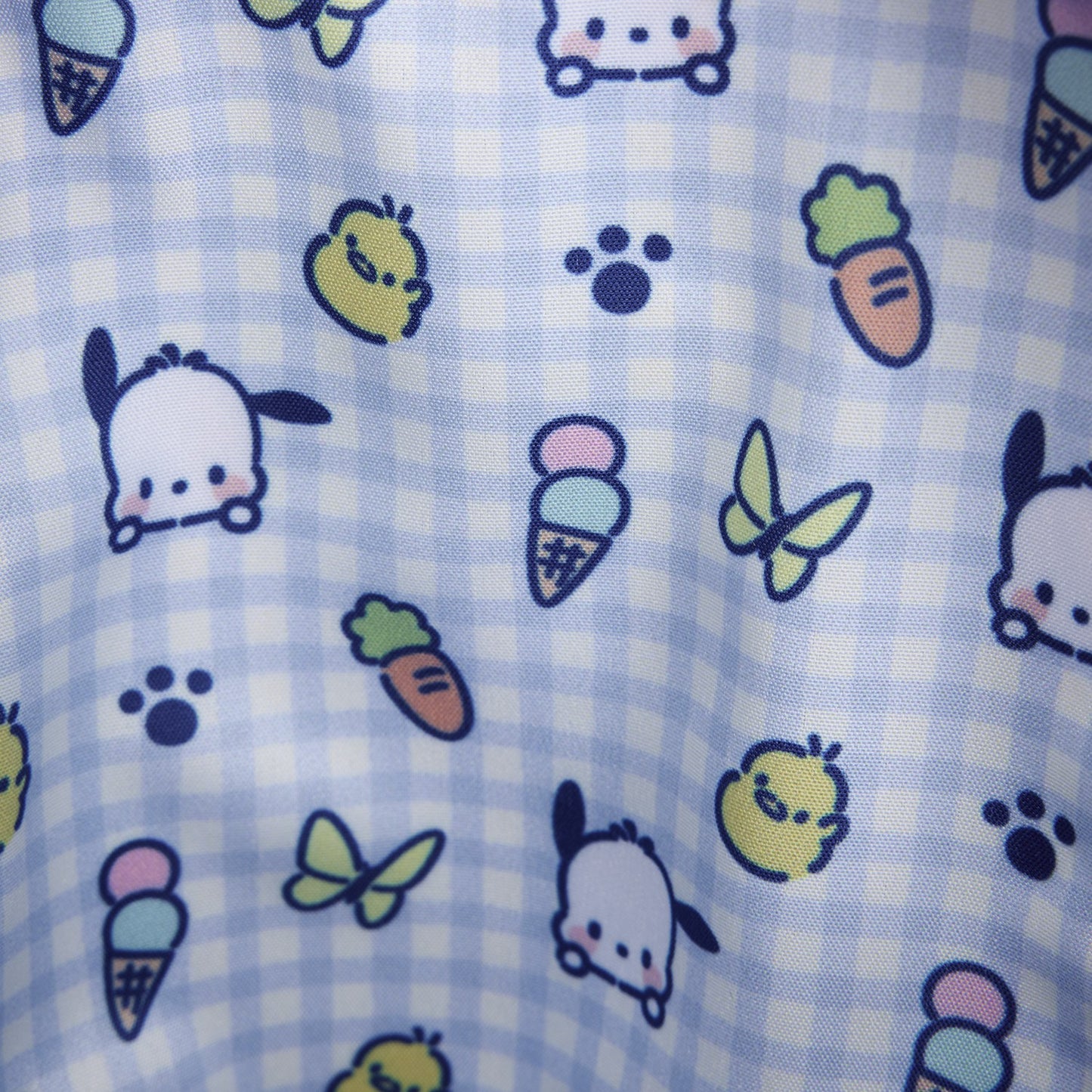 Loungefly Sanrio Pochacco Gingham Cell Phone Crossbody Bag with Coin Bag