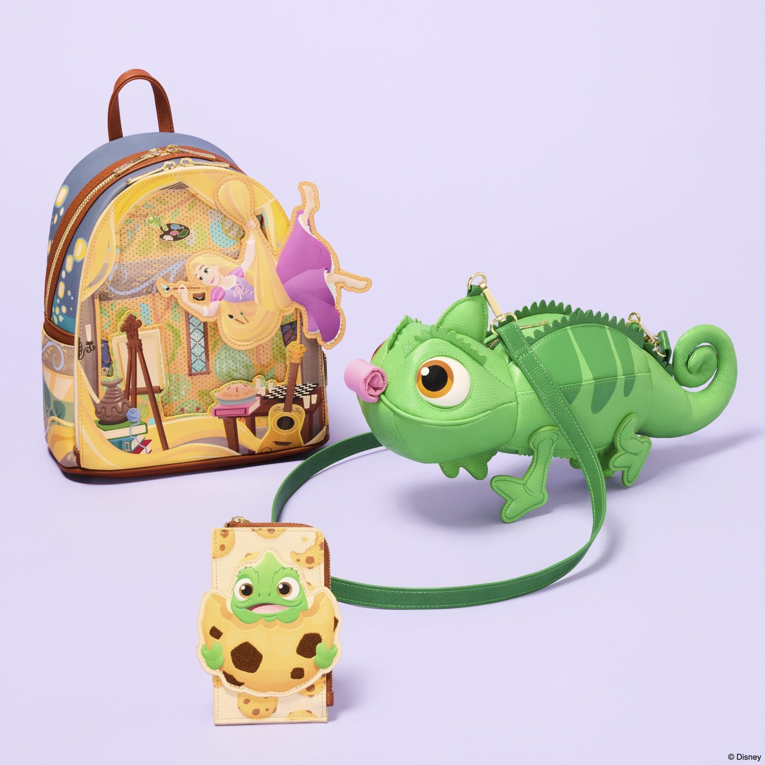 Loungefly Tangled Rapunzel Glow Pin Trader Mini Backpack