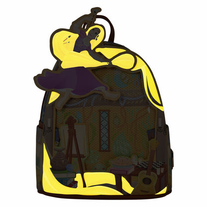 Loungefly Tangled Rapunzel Glow Pin Trader Mini Backpack