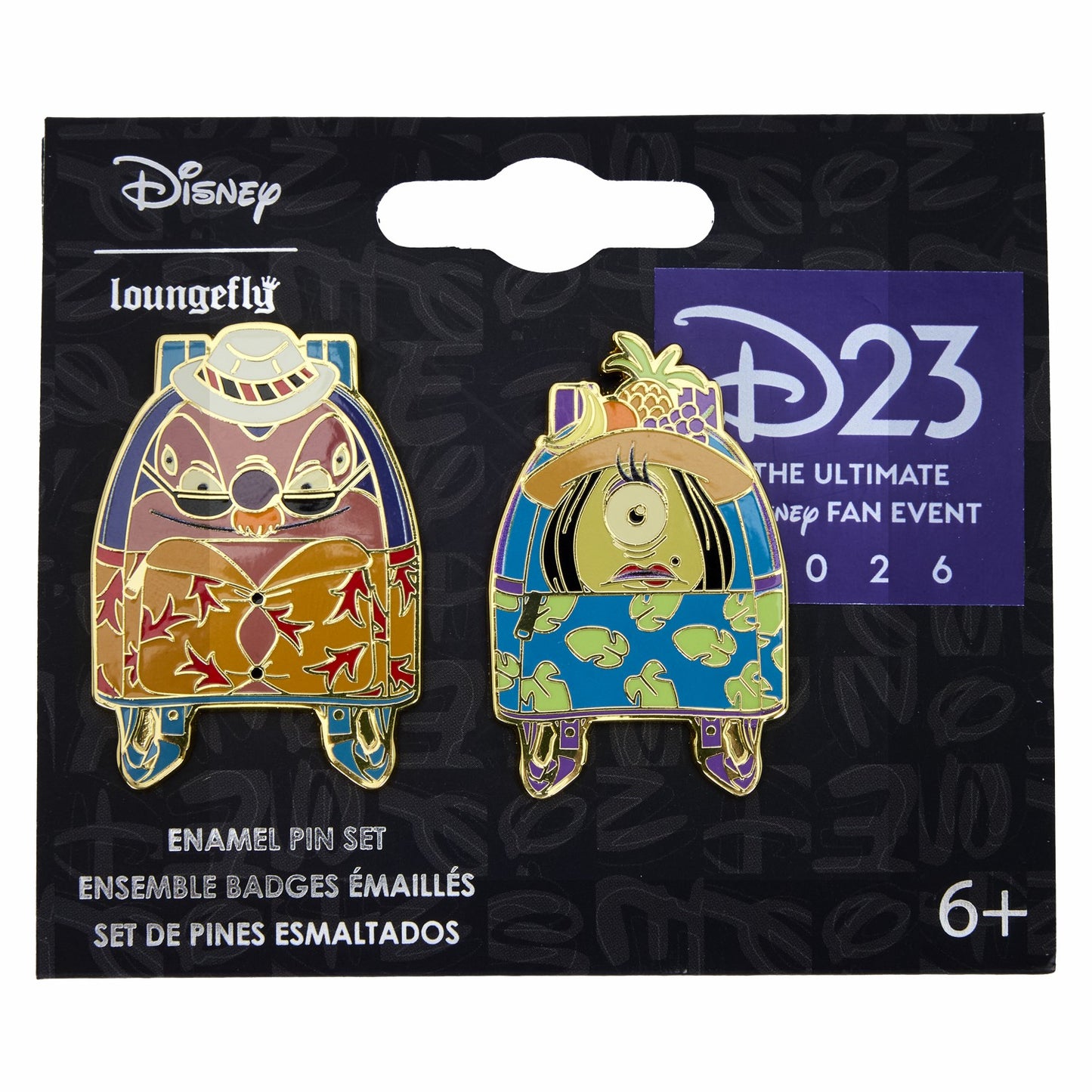 Loungefly D23 Exclusive Lilo & Stitch Jumba and Pleakley 2-Pack Pin Set