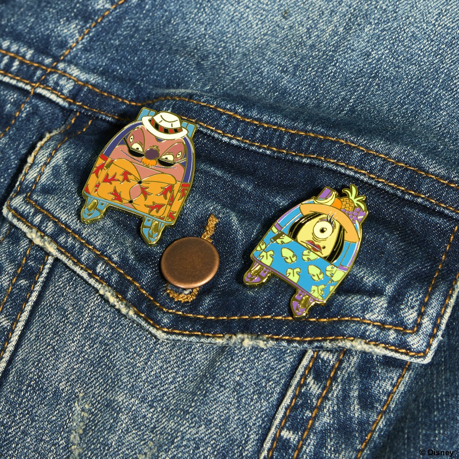 Loungefly D23 Exclusive Lilo & Stitch Jumba and Pleakley 2-Pack Pin Set