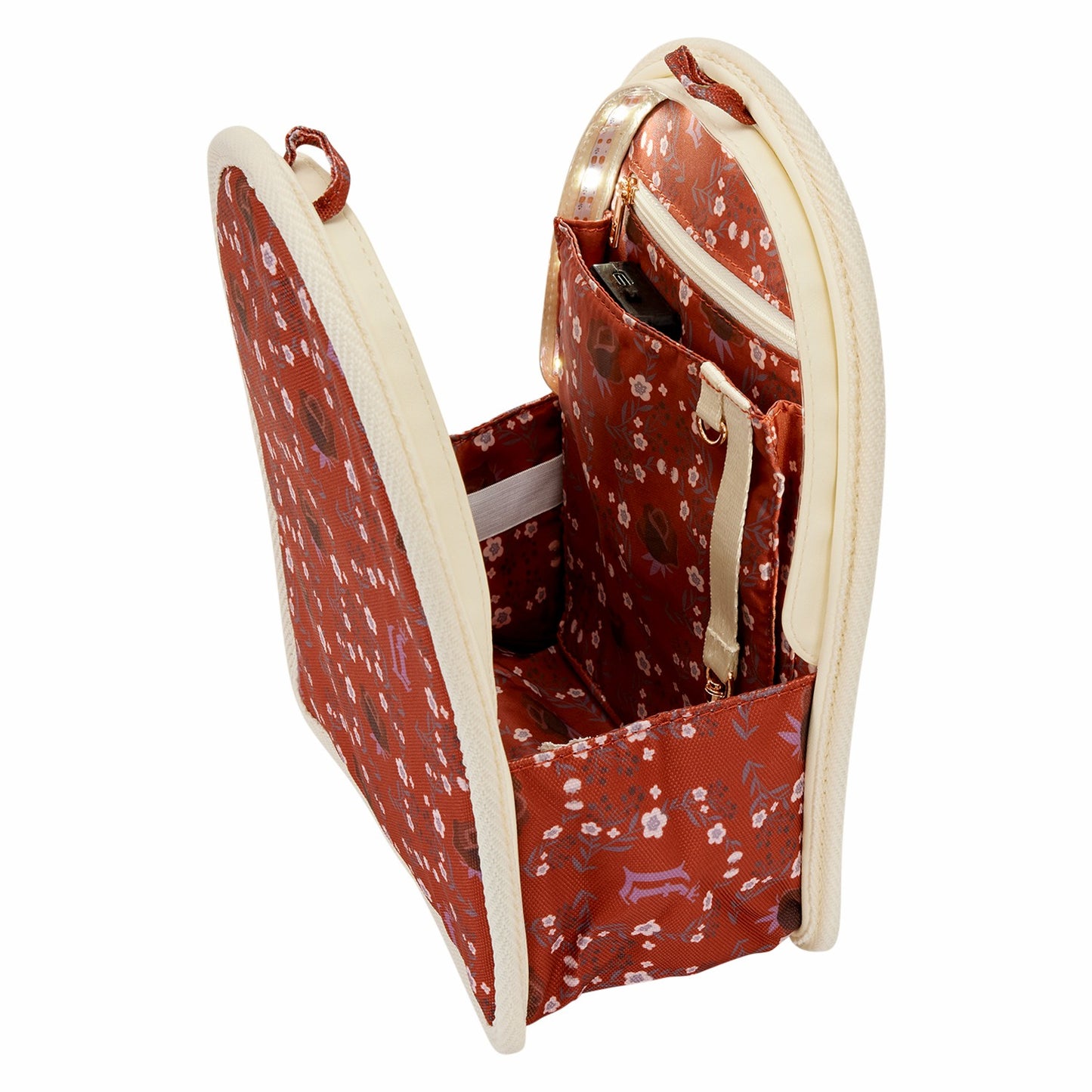 Loungefly Loungefly Cream & Red Floral Light-Up Mini Backpack Bag Organizer Insert