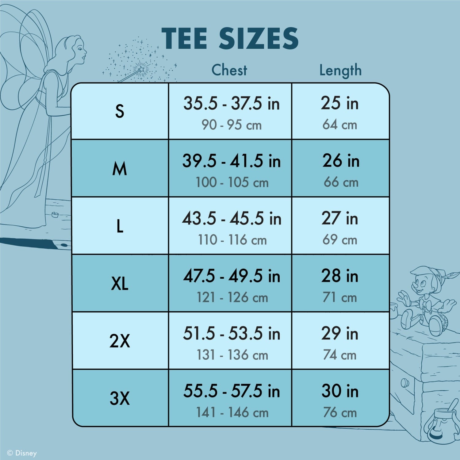 Loungefly Pinocchio Blue Fairy Unisex Raglan Tee
