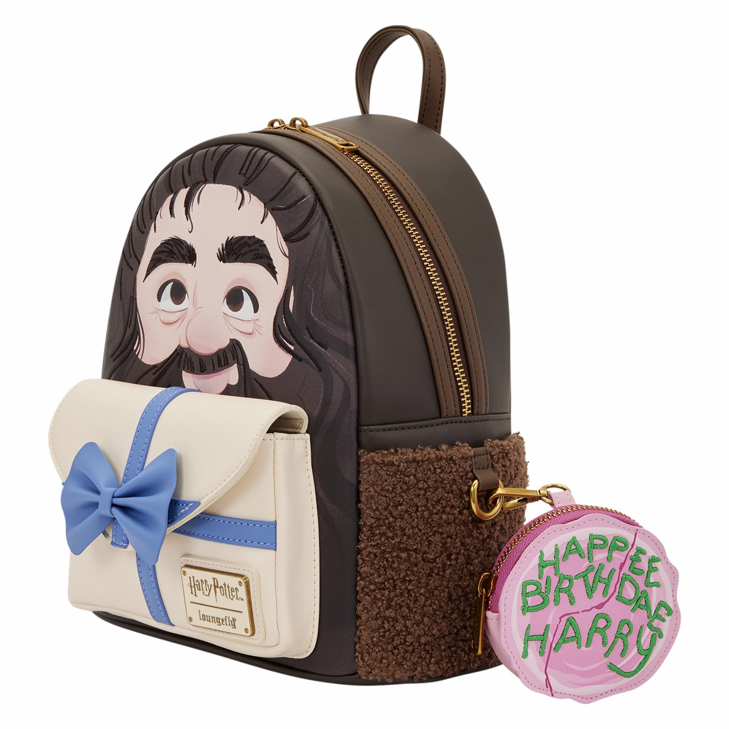 Loungefly Harry Potter Hagrid Birthday Cake Cosplay Mini Backpack with Coin Bag