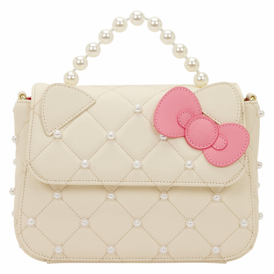 Loungefly Sanrio Hello Kitty Exclusive Quilted Pearl Handle Crossbody Bag