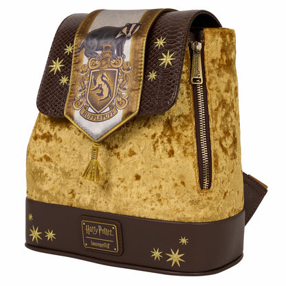 Loungefly Exclusive Harry Potter Hufflepuff Banner Velvet Mini Backpack