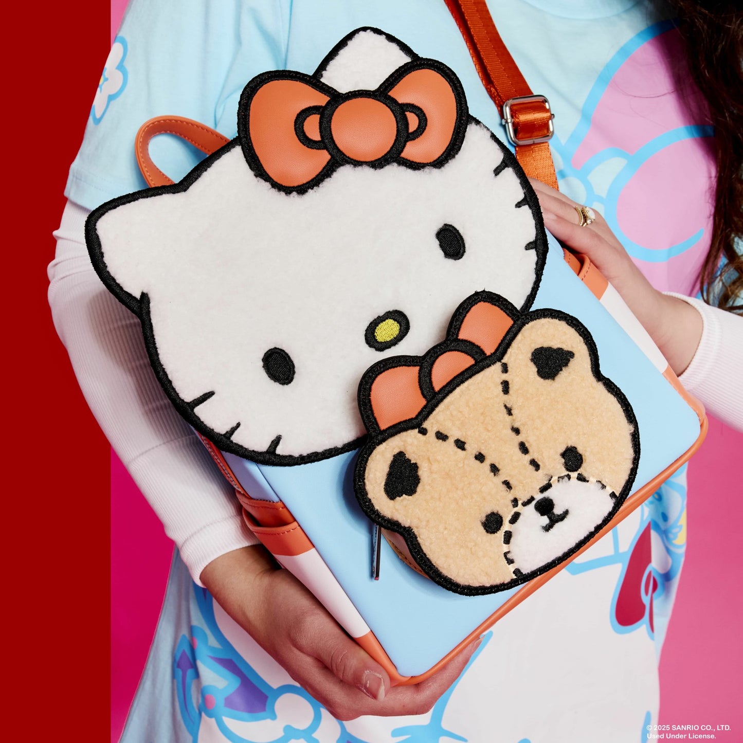 Loungefly Sanrio Hello Kitty & Tiny Chum Bear Sherpa Mini Backpack
