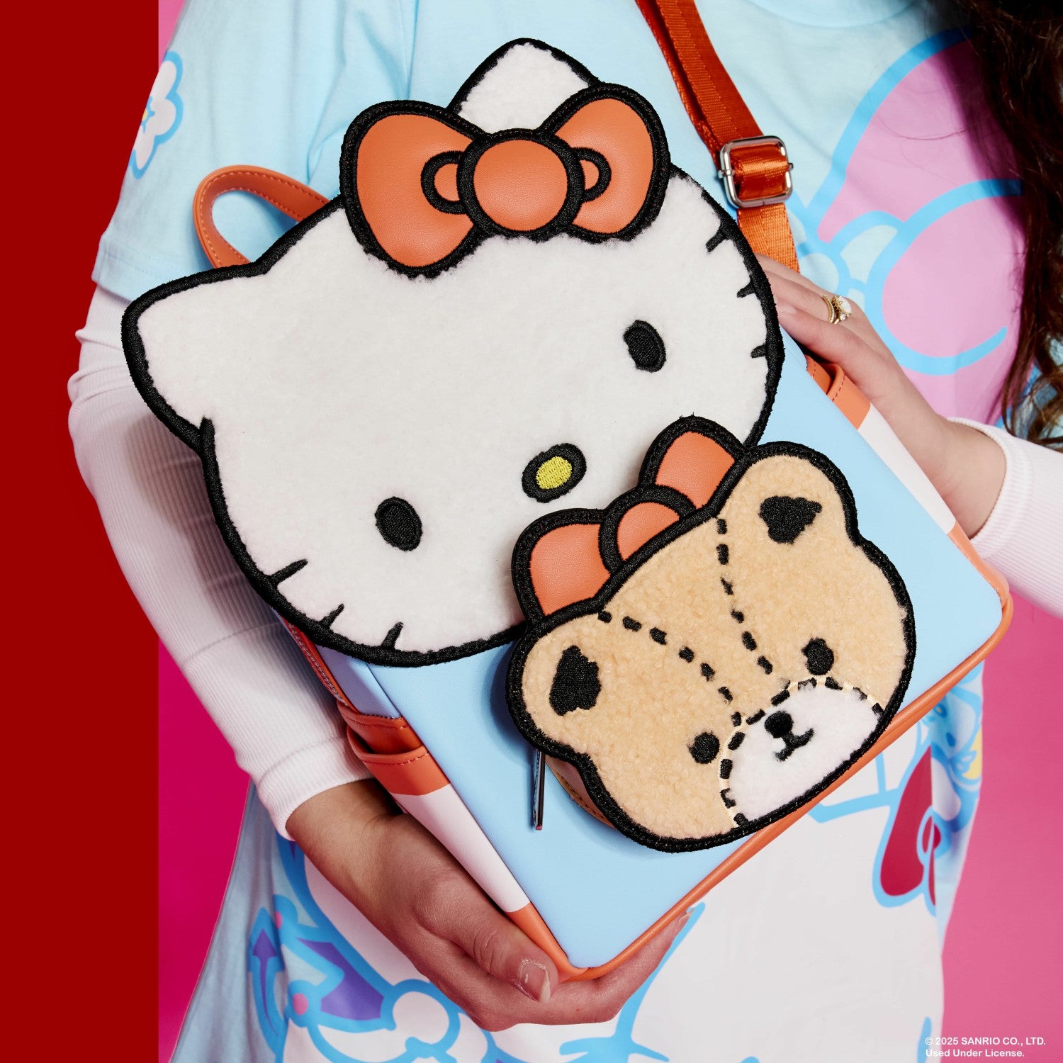 Loungefly Sanrio Hello Kitty & Tiny Chum Bear Sherpa Mini Backpack