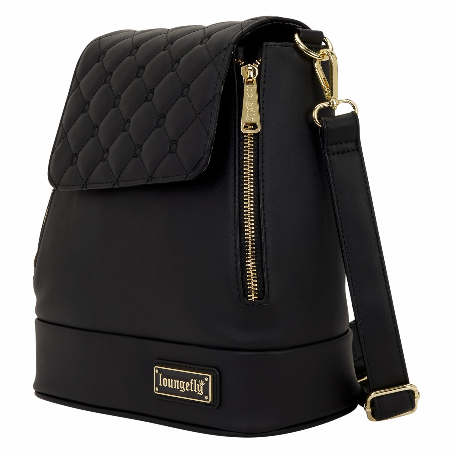 Loungefly Loungefly The Lilly Black Convertible Mini Backpack & Crossbody Pin Trader Bag