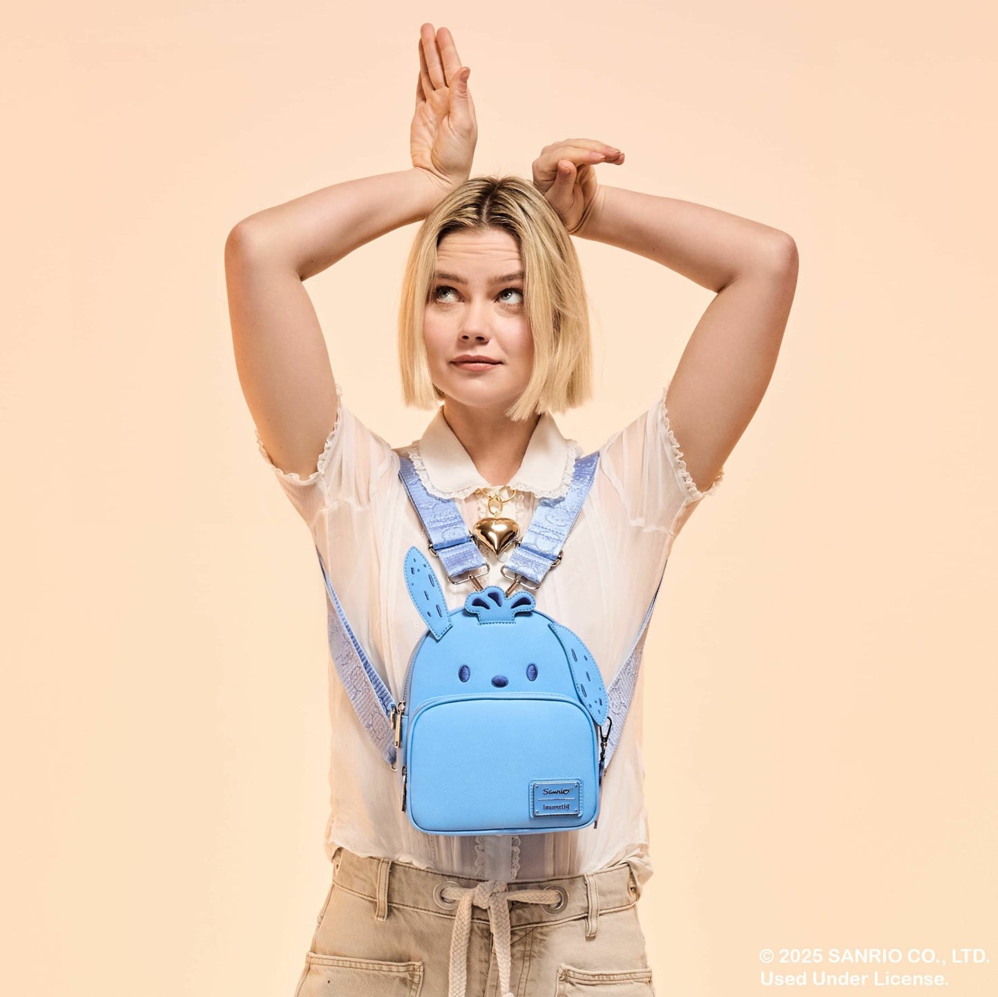 Loungefly Sanrio Pochacco Monochrome Cosplay Convertible Mini Backpack & Crossbody Bag