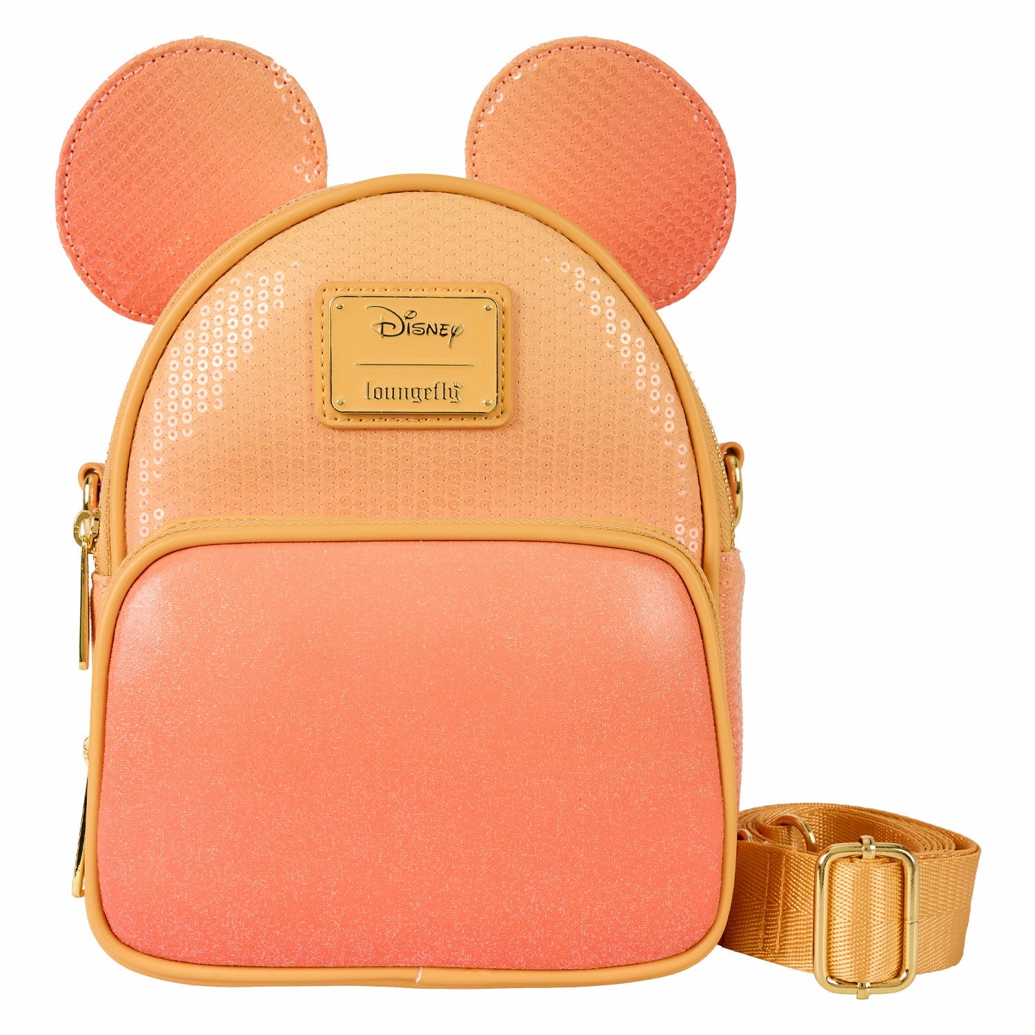 Loungefly Mickey Mouse Glitter Sequin Convertible Mini Backpack & Crossbody Bag