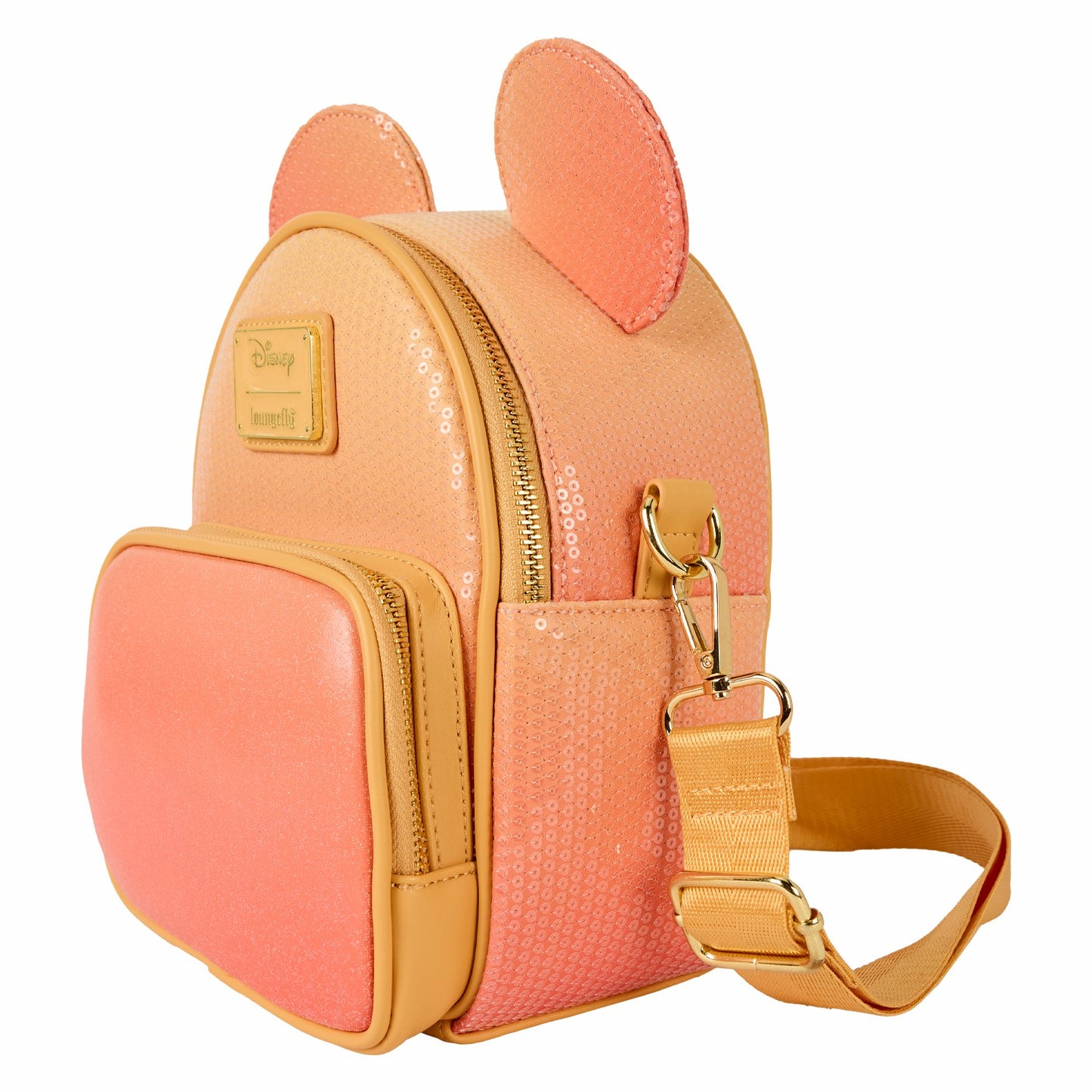 Loungefly Mickey Mouse Glitter Sequin Convertible Mini Backpack & Crossbody Bag