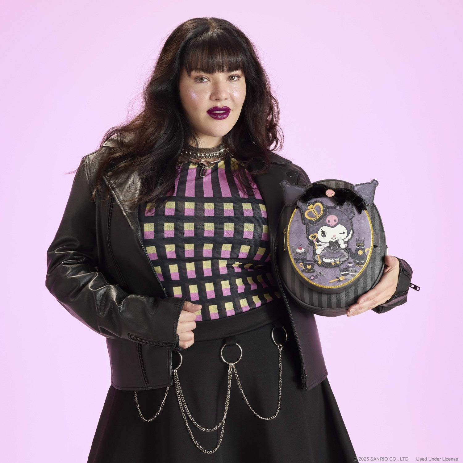 Loungefly Sanrio Kuromi 20th Anniversary Cameo Mini Backpack