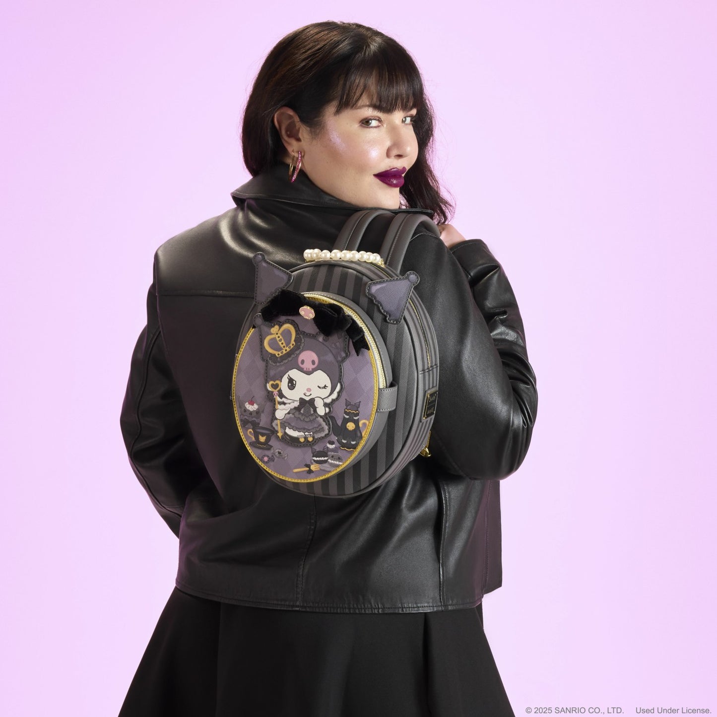 Loungefly Sanrio Kuromi 20th Anniversary Cameo Mini Backpack