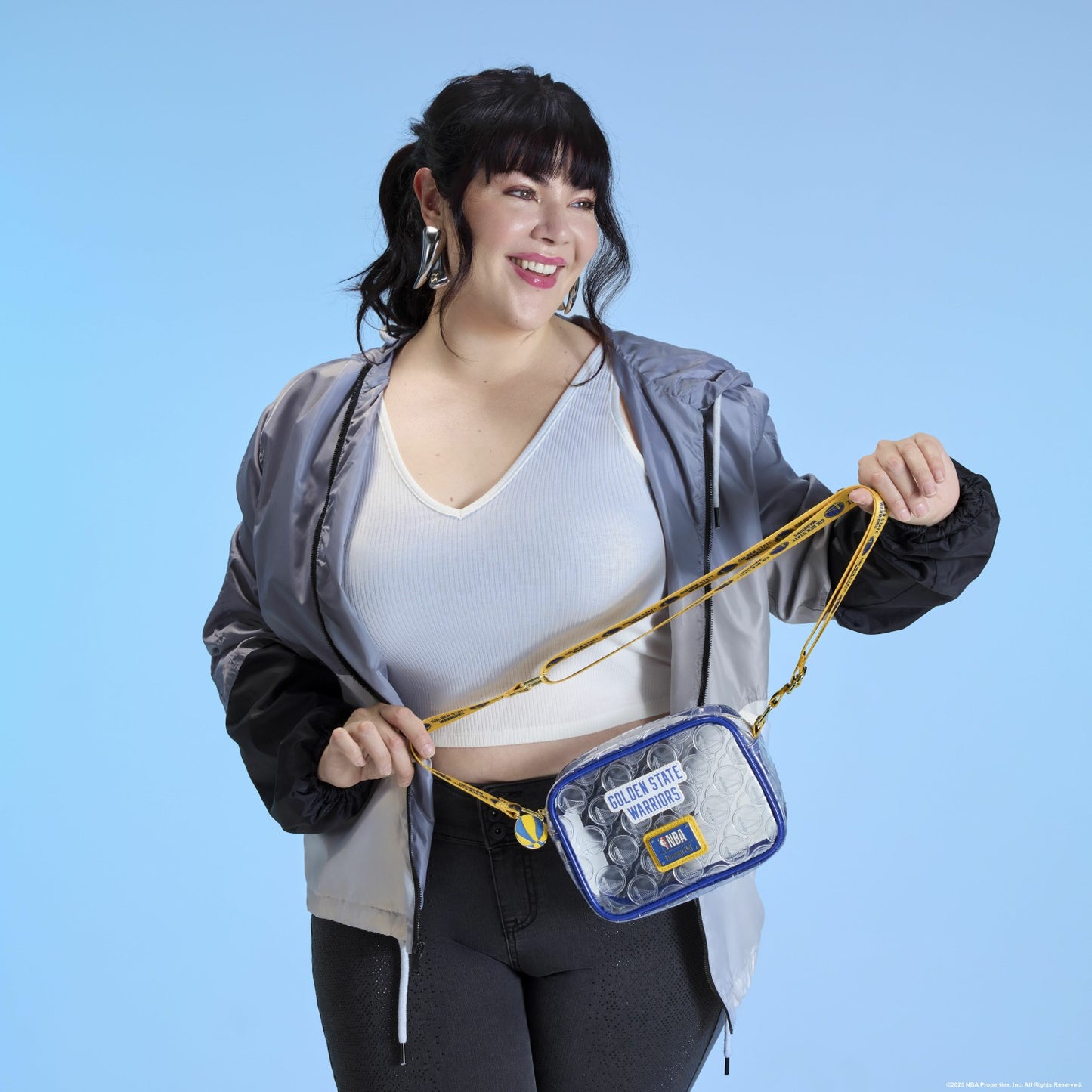 Loungefly NBA Golden State Warriors Clear Crossbody Stadium Bag