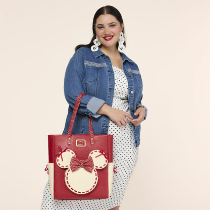 Loungefly Minnie Mouse Rocks the Dots Coquette Tote Bag