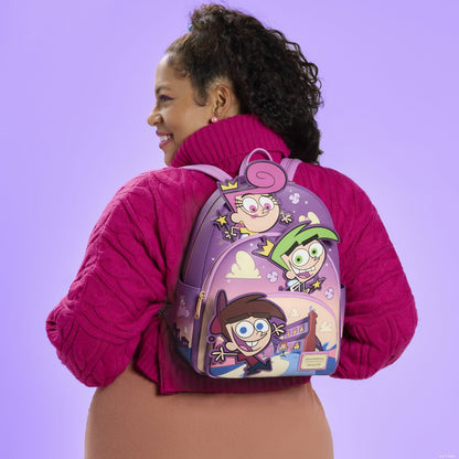 Loungefly The Fairly OddParents Exclusive Triple Pocket Glow Midi Backpack