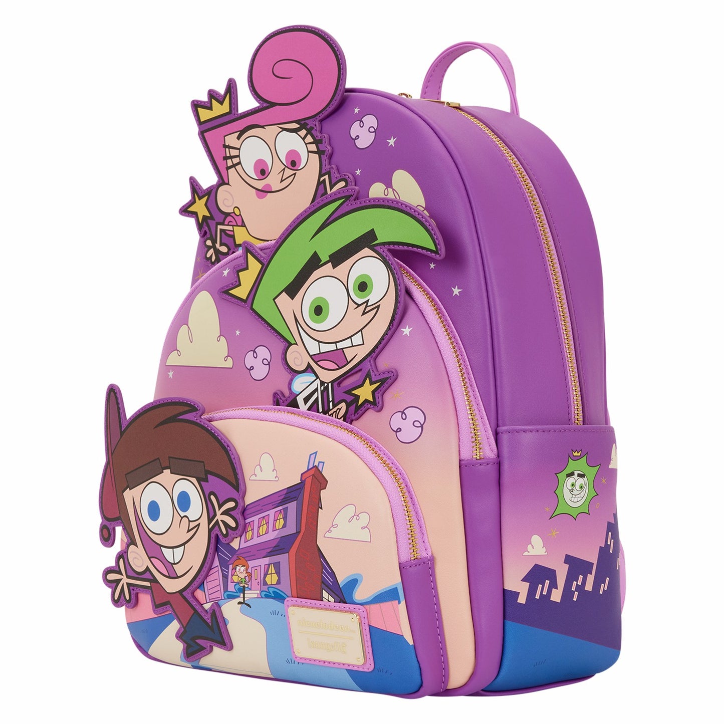 Loungefly The Fairly OddParents Exclusive Triple Pocket Glow Midi Backpack