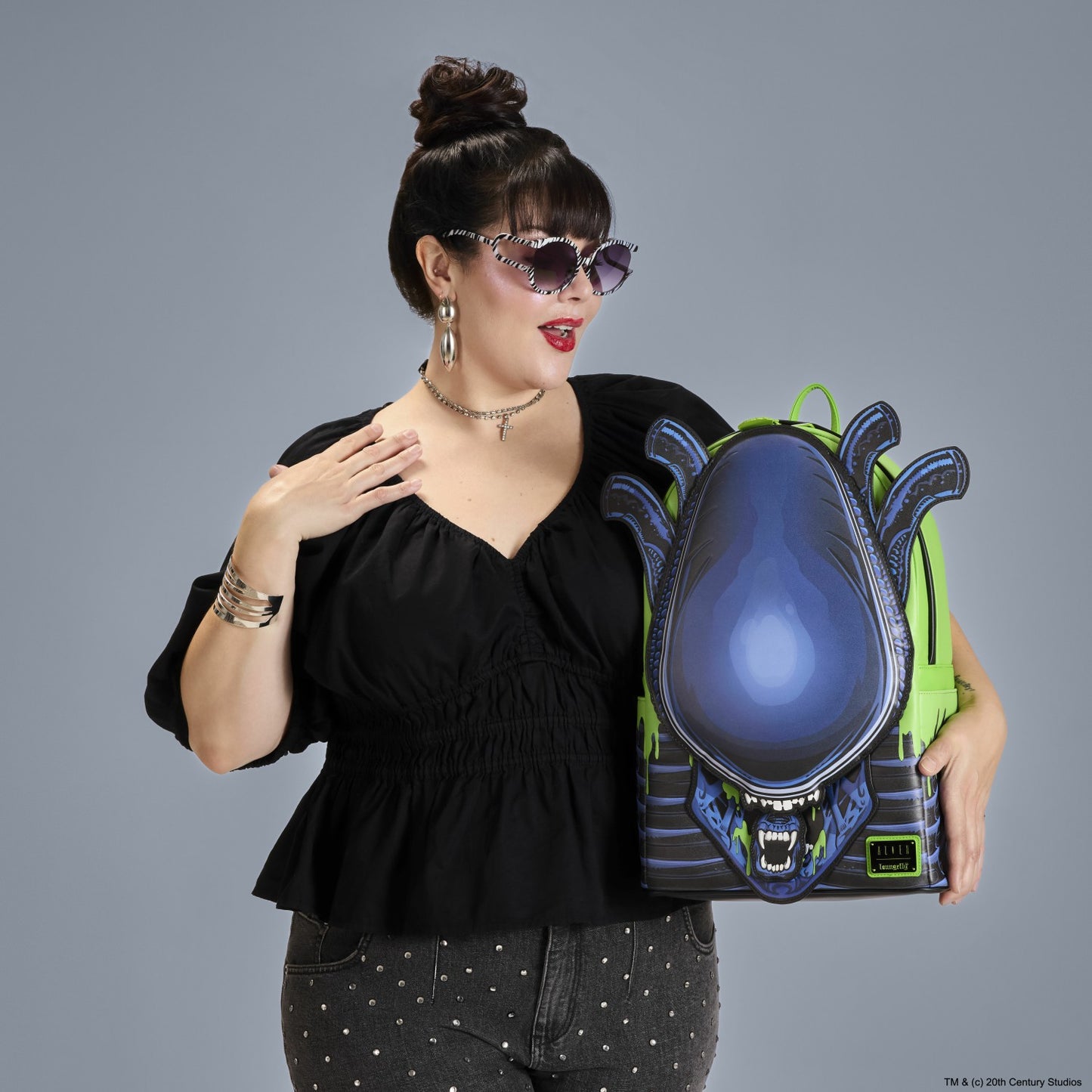 Loungefly Alien Xenomorph Cosplay Glow Full-Size Backpack