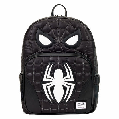 Loungefly Spider-Man Black & White Suit Cosplay Quilted Full-Size Backpack