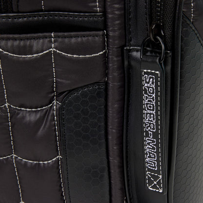 Loungefly Spider-Man Black & White Suit Cosplay Quilted Full-Size Backpack