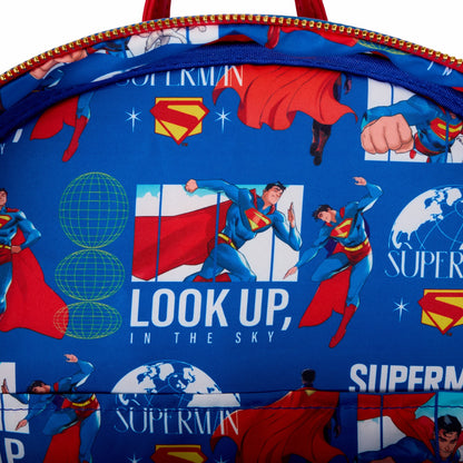 Loungefly Superman Light Up Glow Full-Size Backpack