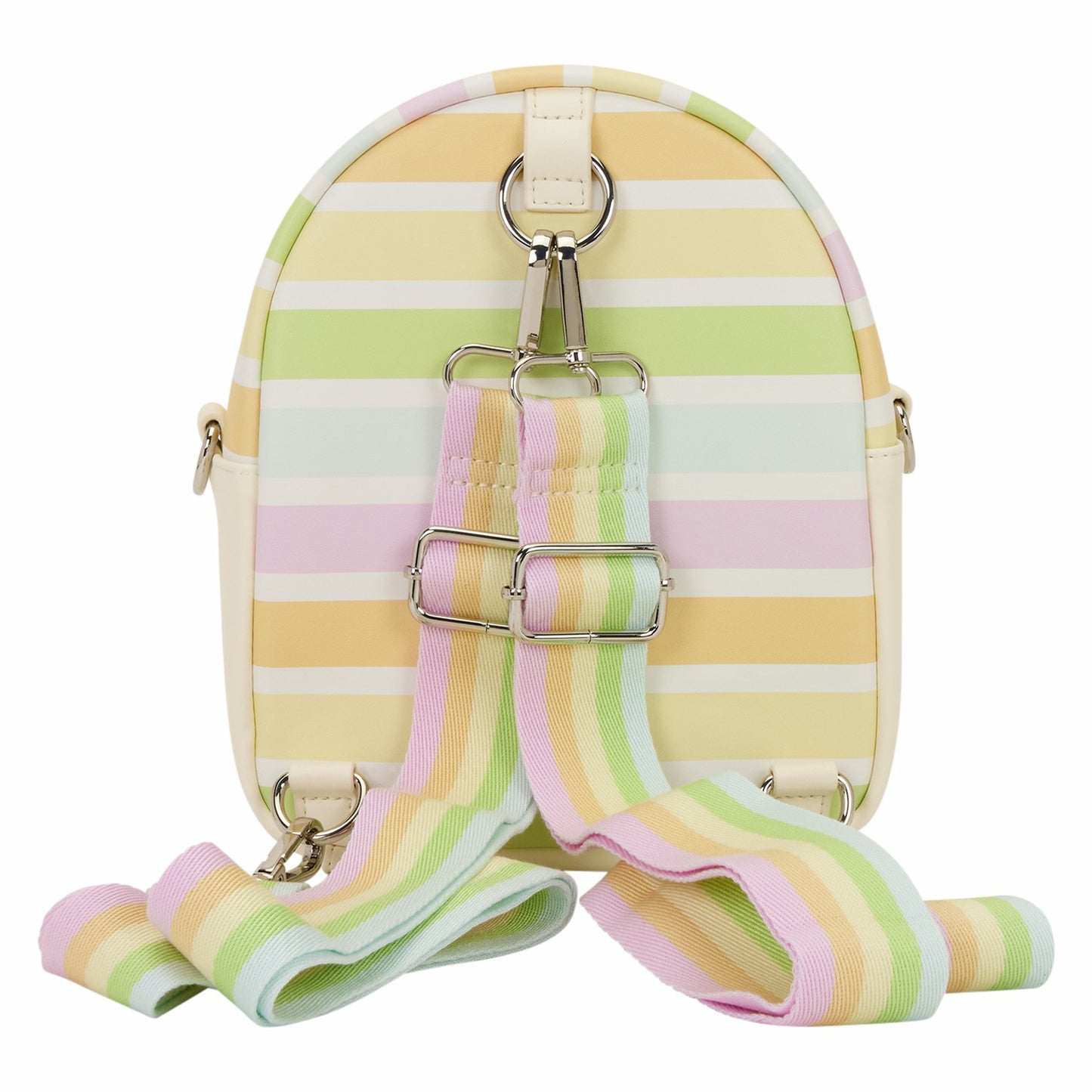 Loungefly Mickey & Friends Rainbow Stripes Convertible Mini Backpack & Crossbody Bag