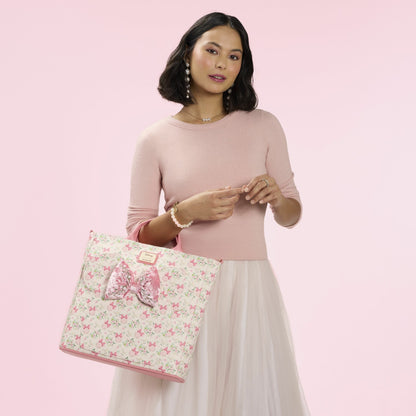 Loungefly Minnie Mouse Floral All-Over Print Convertible Backpack & Tote Crossbody Bag