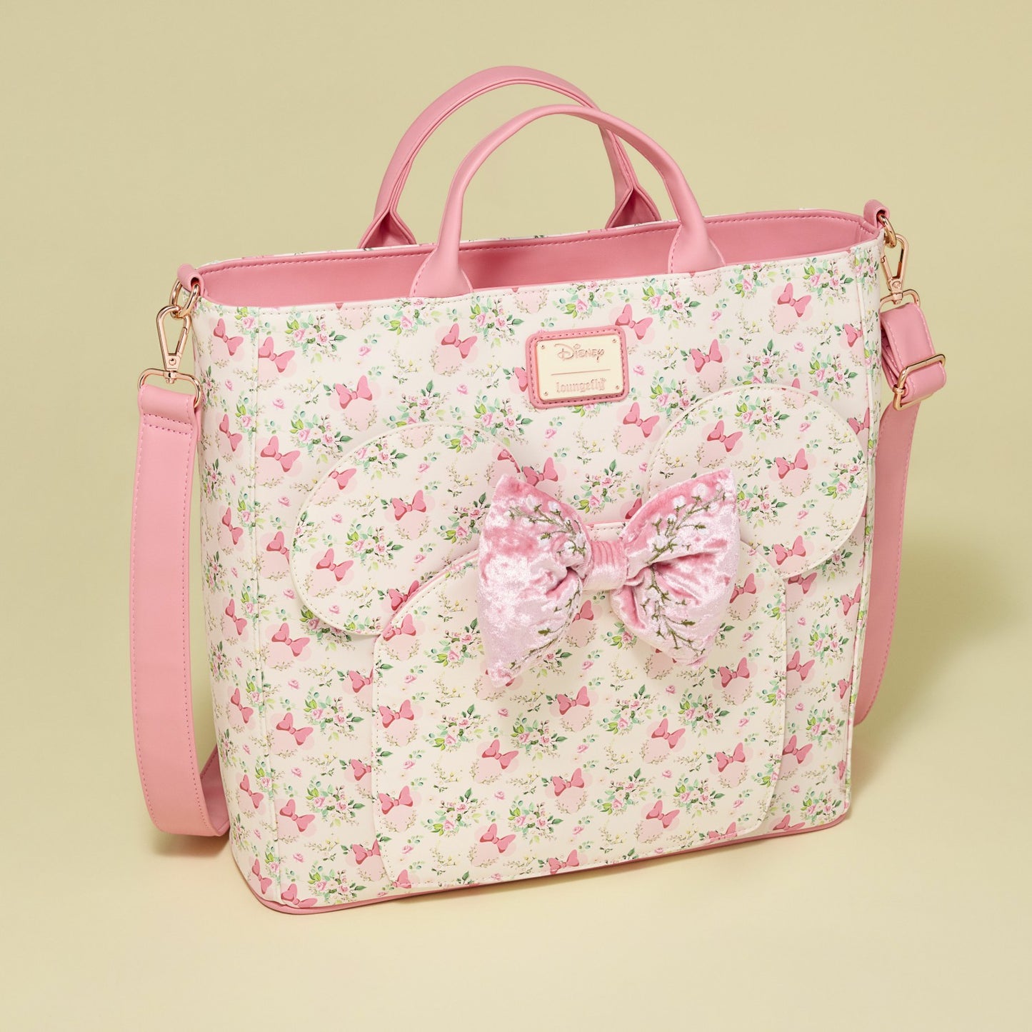 Loungefly Minnie Mouse Floral All-Over Print Convertible Backpack & Tote Crossbody Bag