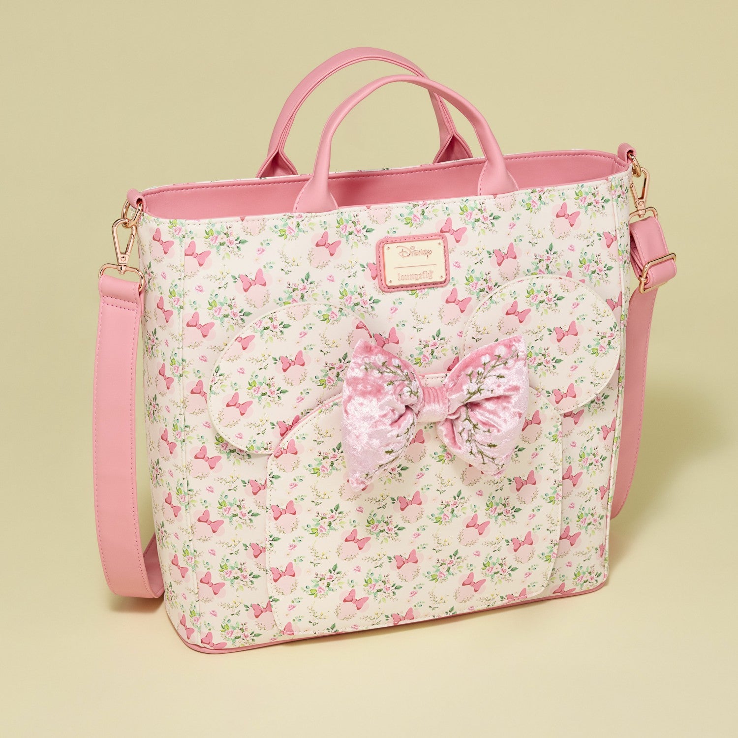 Loungefly Minnie Mouse Floral All-Over Print Convertible Backpack & Tote Crossbody Bag