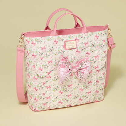 Loungefly Minnie Mouse Floral All-Over Print Convertible Backpack & Tote Crossbody Bag