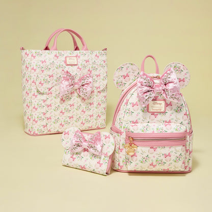 Loungefly Minnie Mouse Floral All-Over Print Convertible Backpack & Tote Crossbody Bag