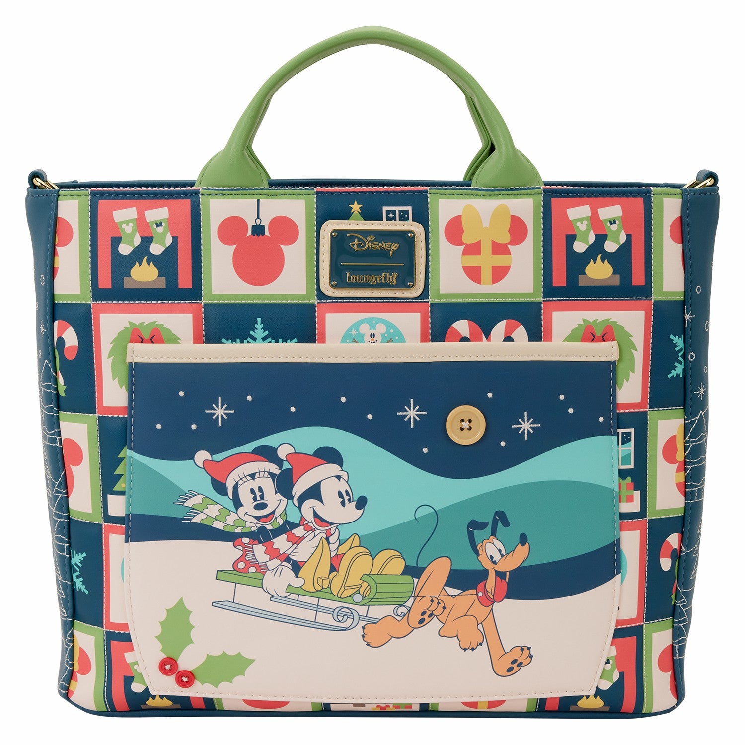 Loungefly Mickey & Friends Holiday Convertible Backpack & Tote Crossbody Bag