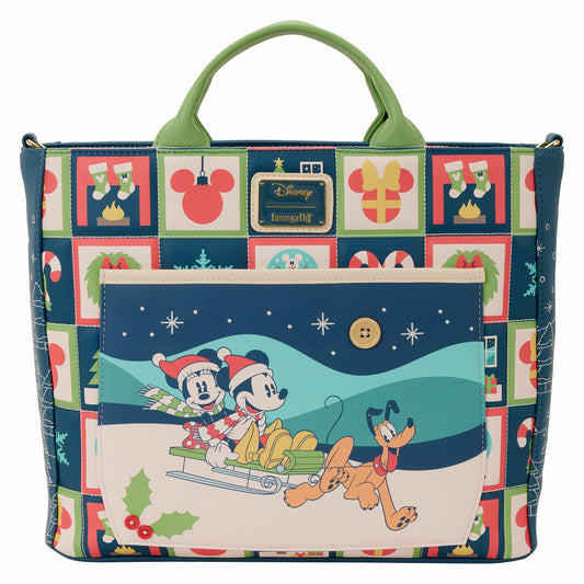 Loungefly Mickey & Friends Holiday Convertible Backpack & Tote Crossbody Bag