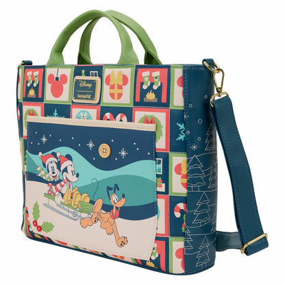 Loungefly Mickey & Friends Holiday Convertible Backpack & Tote Crossbody Bag