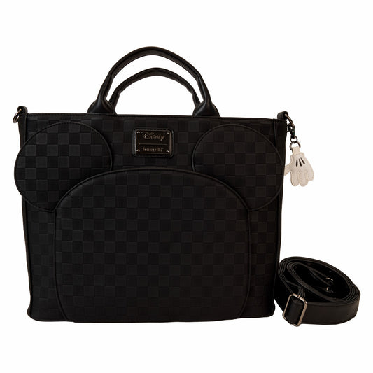 Loungefly Mickey Mouse Checkered Texture Convertible Backpack & Tote Crossbody Bag