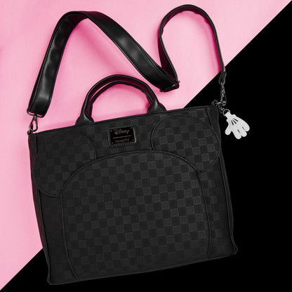 Loungefly Mickey Mouse Checkered Texture Convertible Backpack & Tote Crossbody Bag