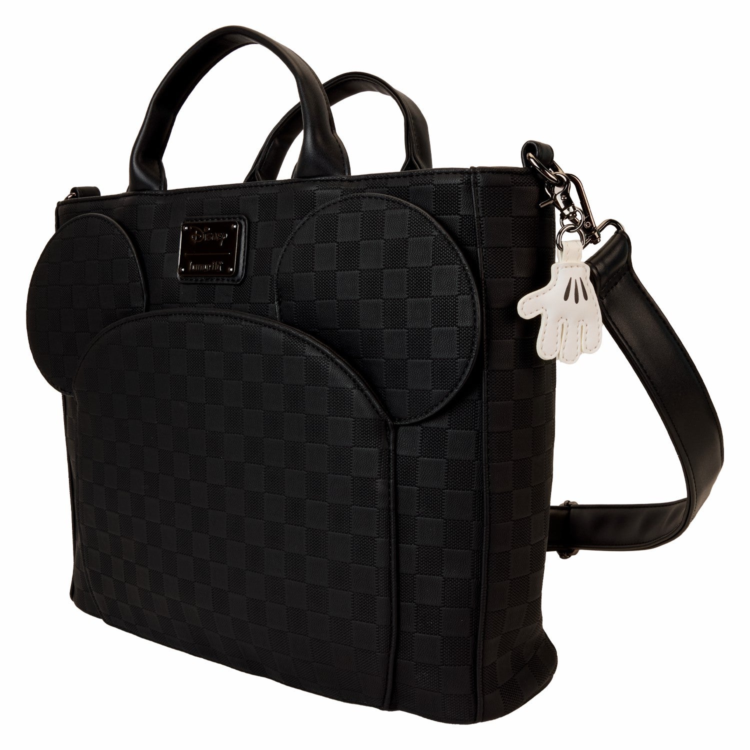Loungefly Mickey Mouse Checkered Texture Convertible Backpack & Tote Crossbody Bag