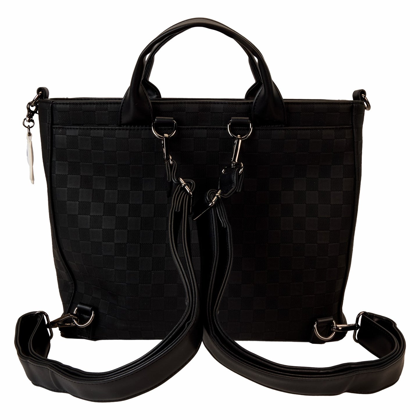 Loungefly Mickey Mouse Checkered Texture Convertible Backpack & Tote Crossbody Bag