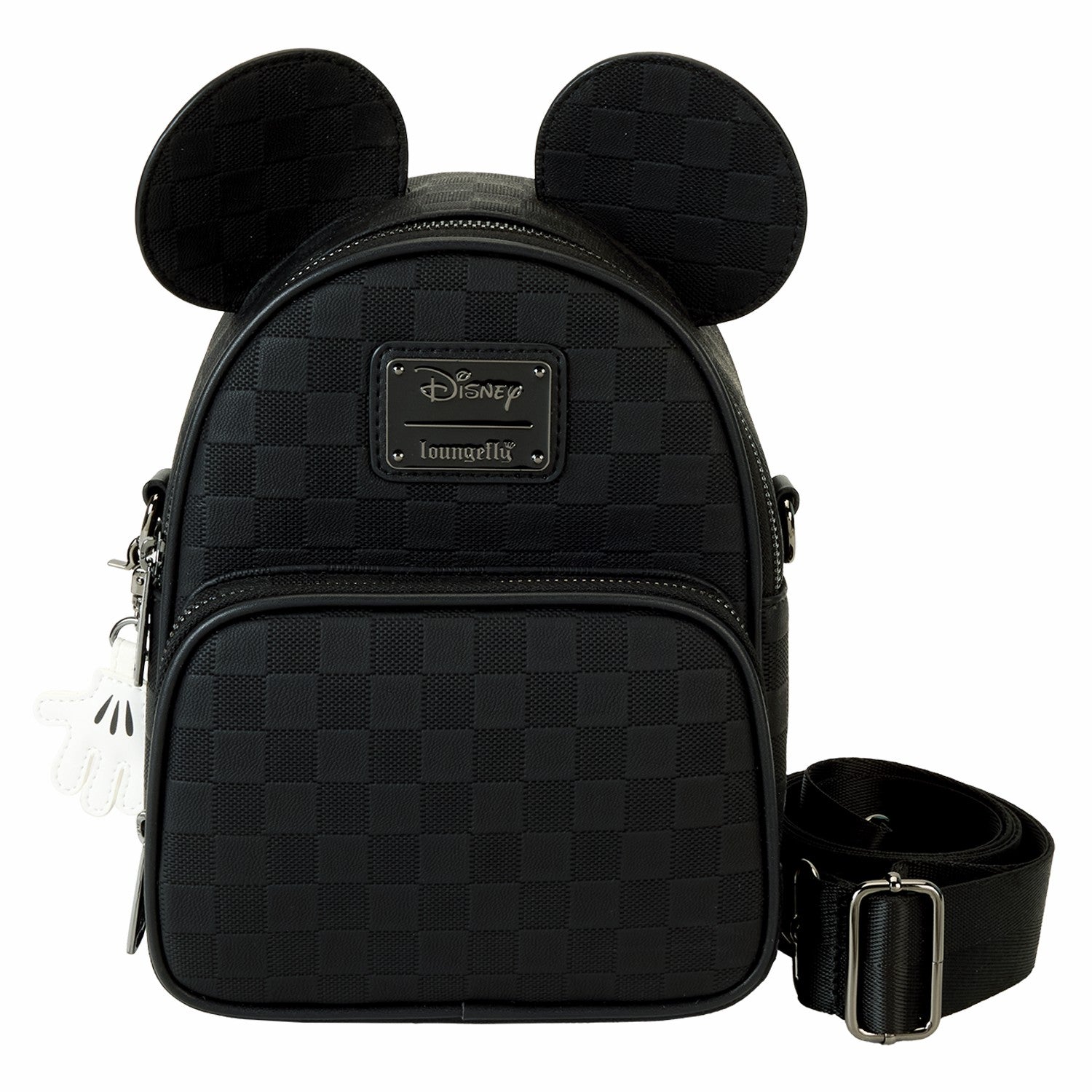 Loungefly Mickey Mouse Checkered Texture Convertible Mini Backpack & Crossbody Bag