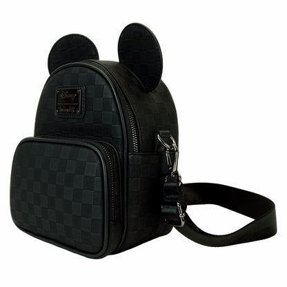 Loungefly Mickey Mouse Checkered Texture Convertible Mini Backpack & Crossbody Bag