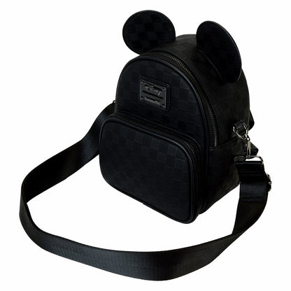 Loungefly Mickey Mouse Checkered Texture Convertible Mini Backpack & Crossbody Bag