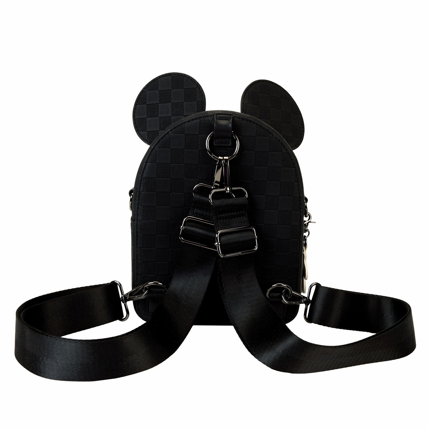Loungefly Mickey Mouse Checkered Texture Convertible Mini Backpack & Crossbody Bag