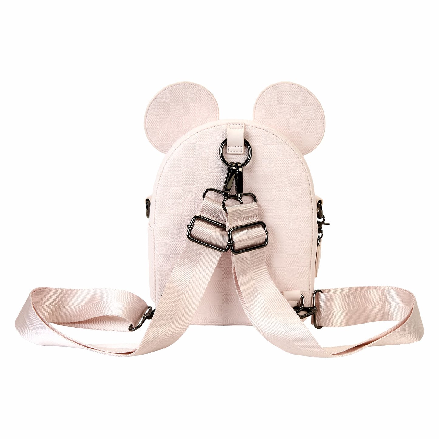 Loungefly Minnie Mouse Checkered Texture Convertible Mini Backpack & Crossbody Bag