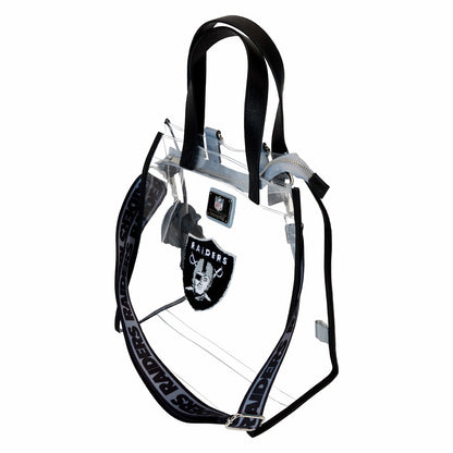 Loungefly NFL Las Vegas Raiders Clear Convertible Backpack & Tote Crossbody Stadium Bag