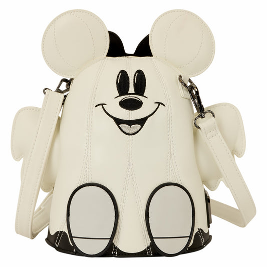 Loungefly Mickey & Minnie Mouse Ghost Glow Figural Crossbody Bag